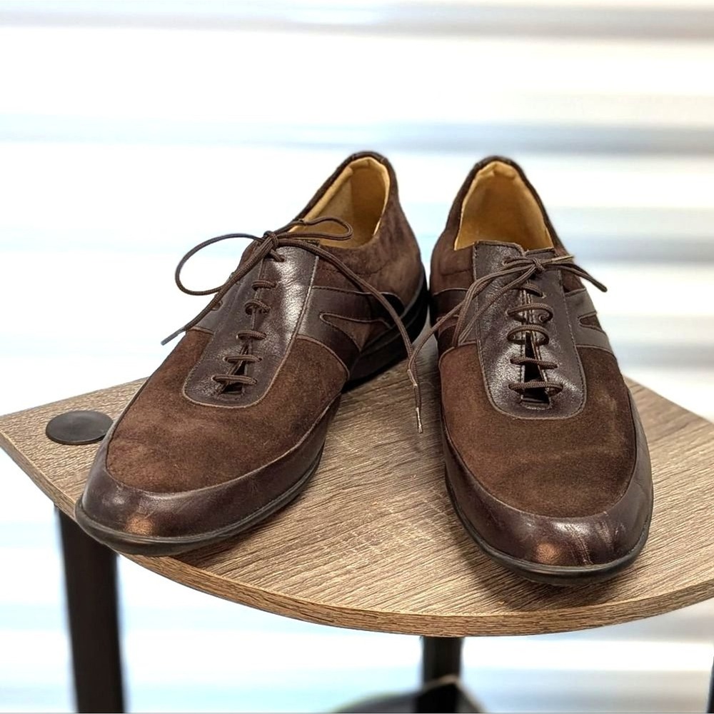 Ivy League Heritage Quiet Luxury Brown Suede Oxford Shoes Comfort Mephisto 10.5‎